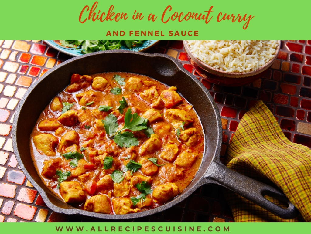 Chicken in a Coconut curry and fennel sauce